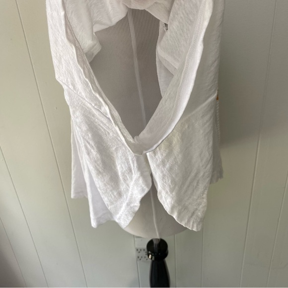 Free People Womens Market Embroidery Trim Tassel Tie V-Neck Tee White Size XS - Picture 7 of 14